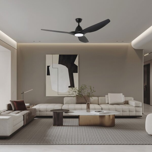 ZEVENTI - LED Stropní ventilátor URBINO LED/20W/230V Wi-Fi Tuya černá + DO