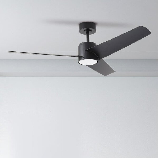 ZEVENTI - LED Stropní ventilátor ORVIETO LED/18W/230V Wi-Fi Tuya černá + DO