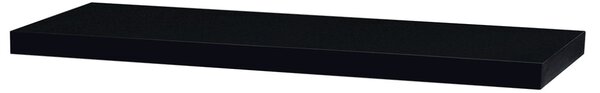 Nástěnná polička 80 cm, barva černá - vysoký lesk