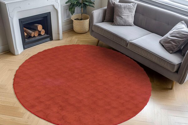KOBEREC S VYSOKÝM VLASEM, 120/120 cm červená Kayoom - Online Only koberce & rohožky, Online Only
