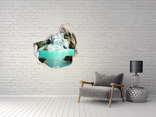 Díra 3D ve zdi nálepka Cihla kaskáda nd-p-54325516