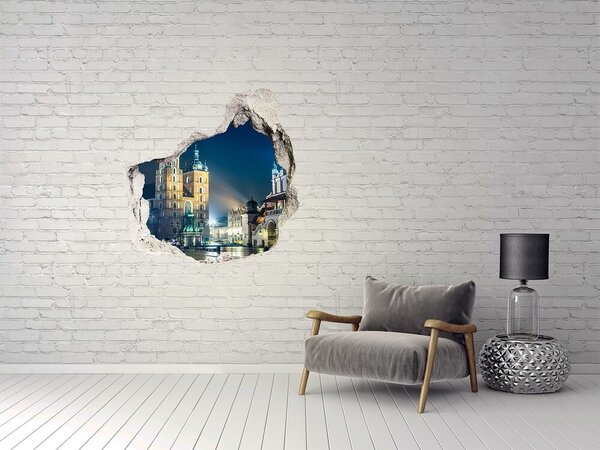 Fototapeta díra na zeď 3D Krakov noc nd-p-56831462