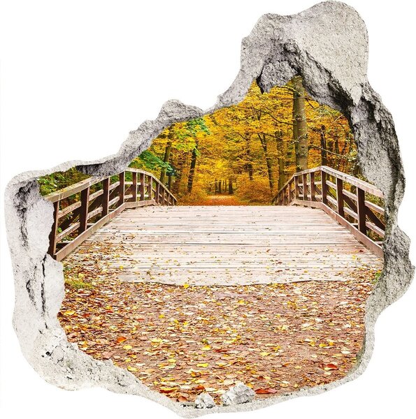 Nálepka fototapeta 3D Most v lese podzim nd-p-55256739