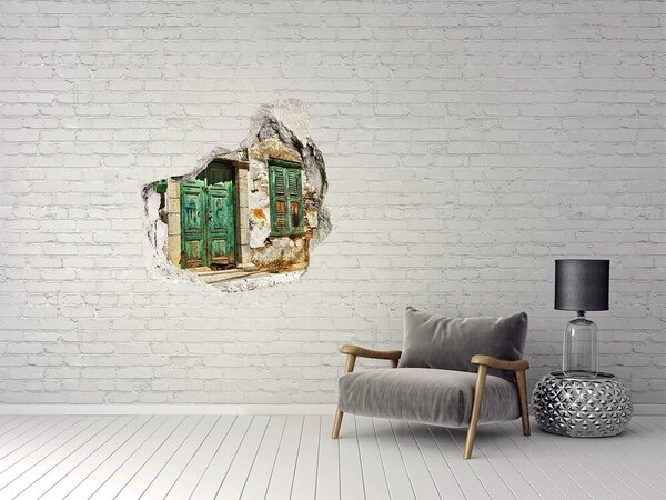 Fototapeta díra na zeď 3D Řecké uličky nd-p-55375364