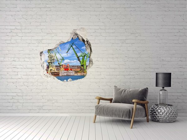Fototapeta díra na zeď 3D Loděnice Gdaňsk nd-p-56877257