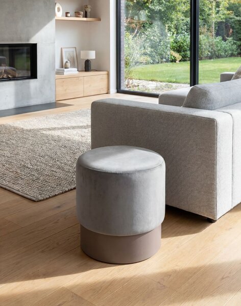 Taburet Vinci Grey Round