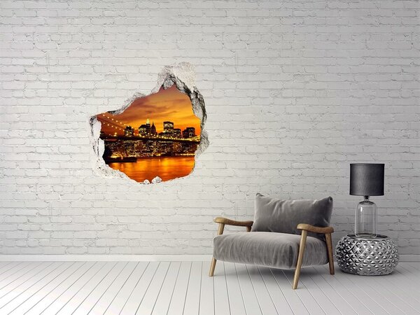 Fototapeta díra na zeď 3D Brooklynský most nd-p-58655402