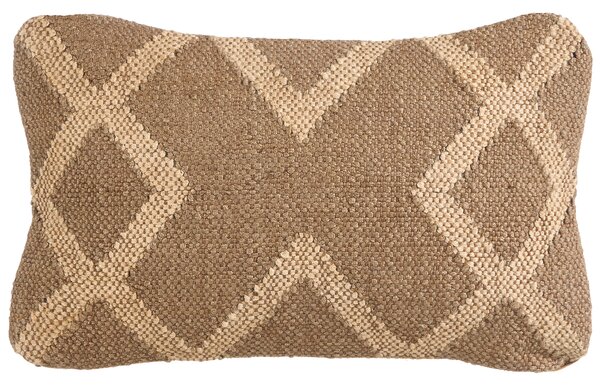 Sada 2 dekorativních polštářů GOPI Juta 30 x 50 cm Světle hnědá Geometrický vzor