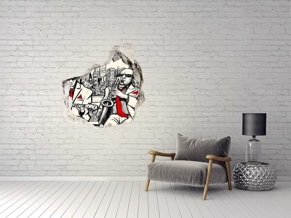 Fototapeta díra na zeď 3D New York jazz nd-p-58689971