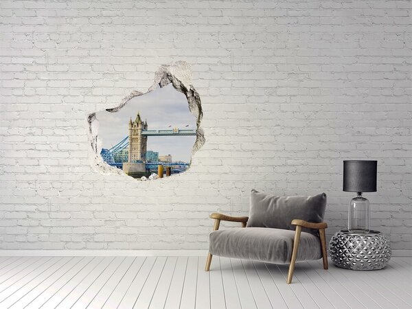 Fototapeta díra na zeď 3D Temže Londýn nd-p-59842518