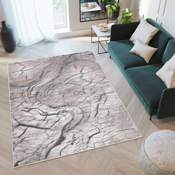 Makro Abra Moderní kusový koberec COMO SW41A Staré dřevo světle béžový Rozměr: 80x150 cm