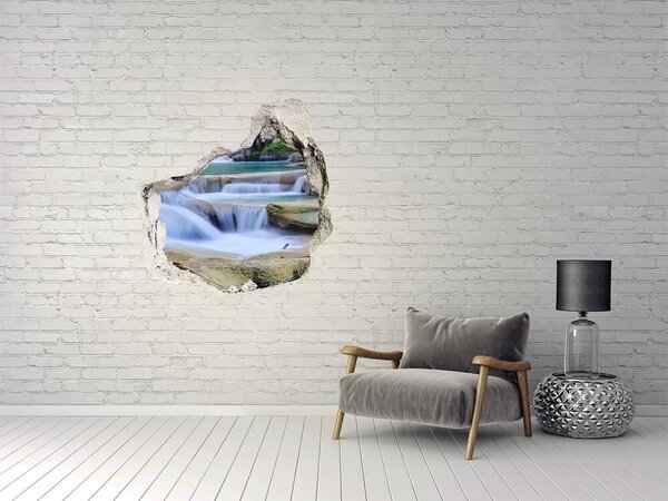 Nálepka fototapeta 3D výhled Kaskáda v lese nd-p-60730656