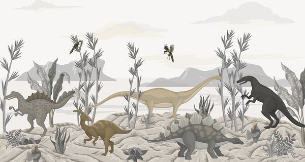 Fototapety Dinosauři, Fototapety dětské, Fototapety dinosauři, w03562v1 : uwalls.cz