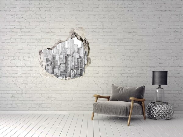 Fototapeta díra na zeď 3D Mrakodrapy nd-p-61772854