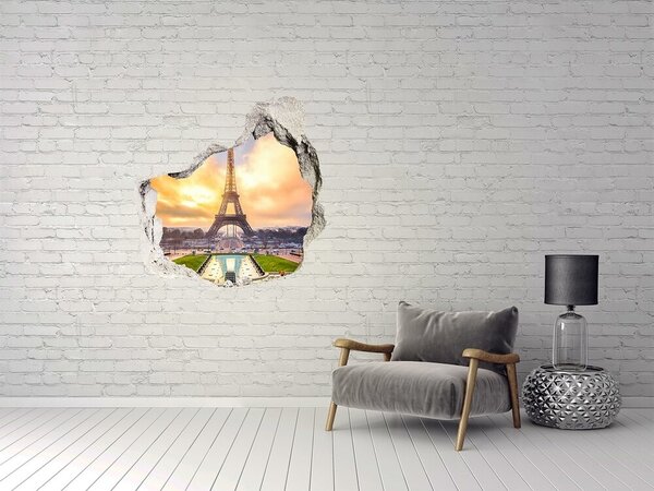 Fototapeta díra na zeď 3D Eiffelova věž Paříž nd-p-61738045