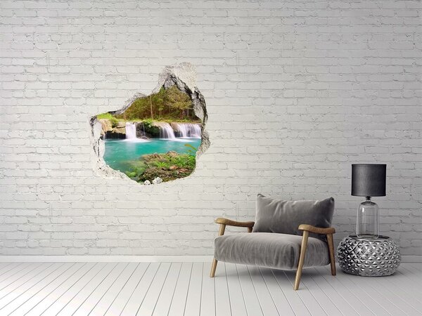 Nálepka fototapeta 3D výhled Vodopád v lese nd-p-62884614