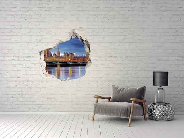 Fototapeta díra na zeď 3D Temže Londýn nd-p-62913588