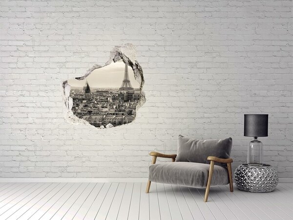 Fototapeta díra na zeď 3D Eiffelova věž Paříž nd-p-62561428