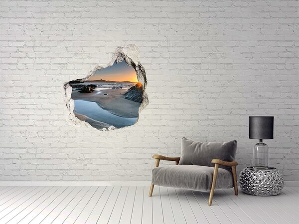 Nálepka fototapeta 3D výhled Skály na pláží nd-p-64210994