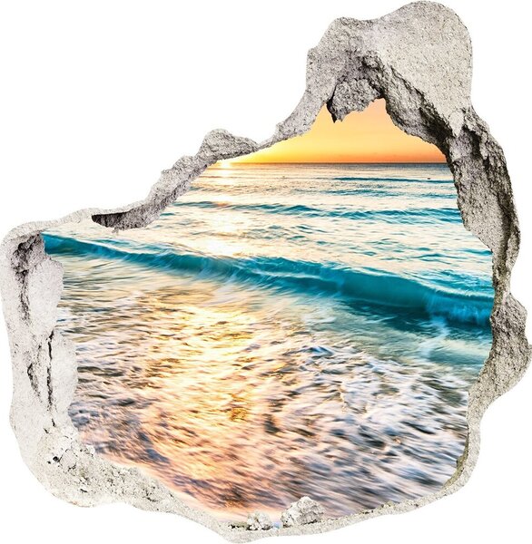 Nálepka fototapeta 3D Západ slunce pláž nd-p-64168411