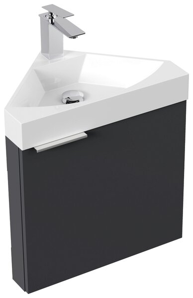 KOUPELNA PRO HOSTY, barvy grafitu, 52,3 cm MID.YOU - Koupelnové série, Online Only