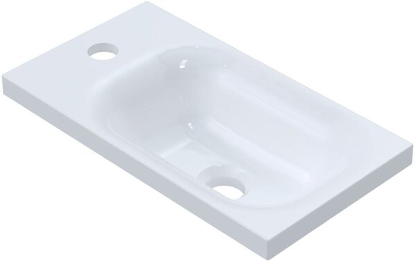 Ruvetti Misti umyvadlo 40x22 cm obdélníkový nábytkový bílá lesk DOL_MI4022