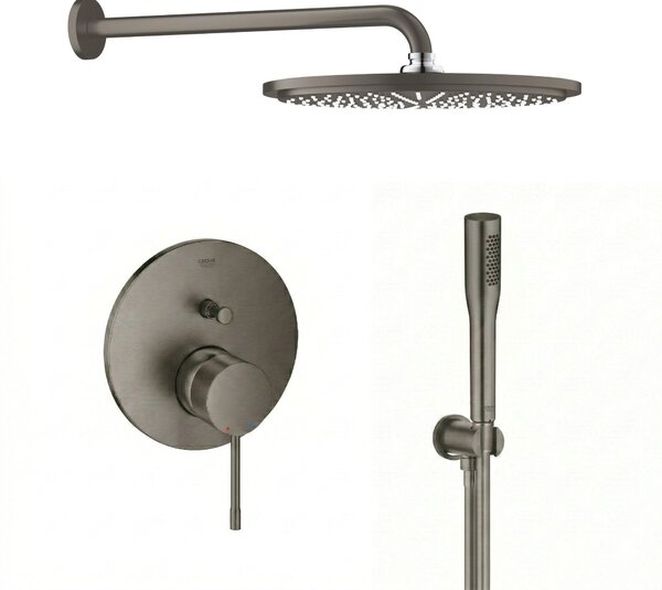 Sada hlavová sprchá s ramenem Grohe Rainshower 26066AL0, vanová baterie Grohe Essence 24058AL1, 26658AL0, 27400AL0, 28362A01