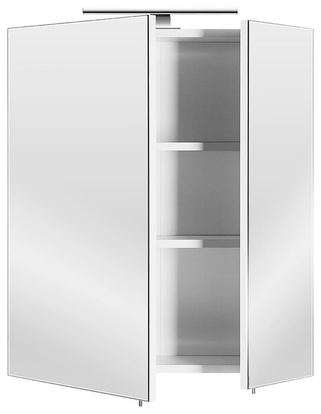 ZRCADLOVÁ SKŘÍŇKA, bílá, 60/68/16 cm MID.YOU - Koupelnové série, Online Only