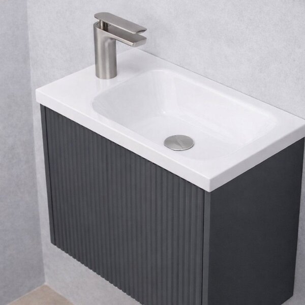 Ruvetti Misti umyvadlo 40x22 cm obdélníkový nábytkový bílá lesk DOL_MI4022