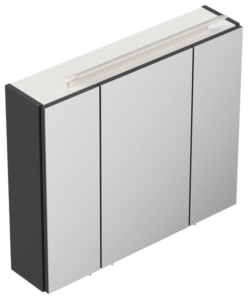 ZRCADLOVÁ SKŘÍŇKA, barvy grafitu, 75/62/17 cm MID.YOU - Koupelnové série, Online Only