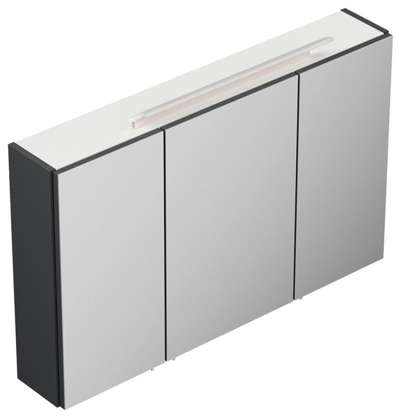 ZRCADLOVÁ SKŘÍŇKA, barvy grafitu, 120/62,5/17 cm MID.YOU - Online Only koupelnové skříňky, Online Only