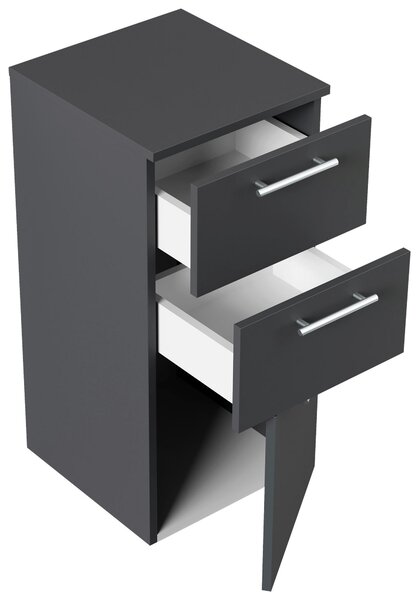 MIDI SKŘÍŇKA, barvy grafitu, 35,2/75/36,8 cm MID.YOU - Koupelnové série, Online Only