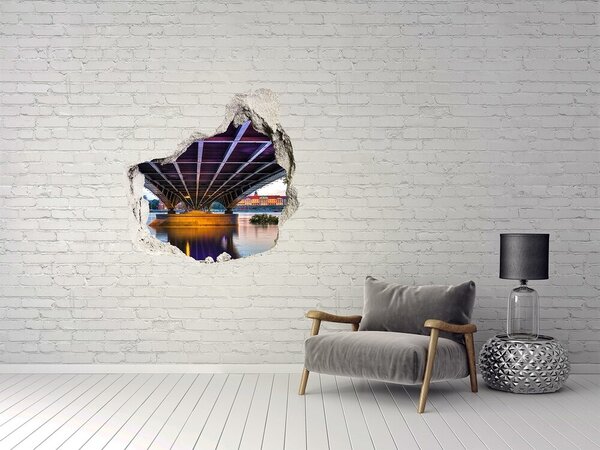Nálepka fototapeta 3D výhled Most ve Varšavě nd-p-65860025