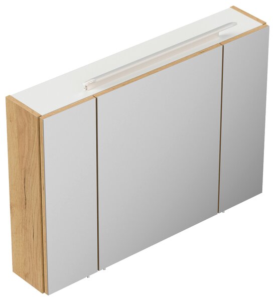 ZRCADLOVÁ SKŘÍŇKA, barvy dubu, 90/62/17 cm MID.YOU - Koupelnové série, Online Only