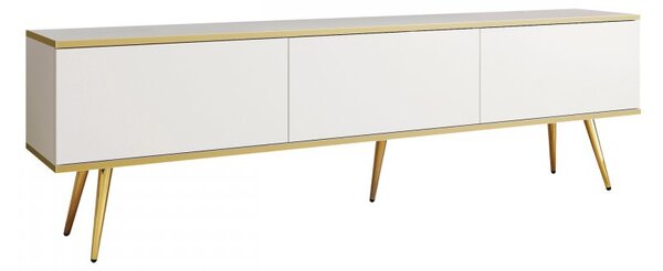 TV skříňka Onasewo I (bílá + zlatá)