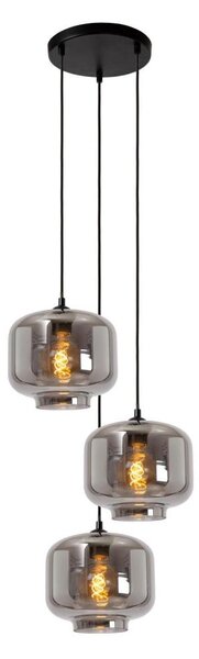Lucide 46413/13/65 - Lustr na lanku MEDINE 3xE27/40W/230V kouřová