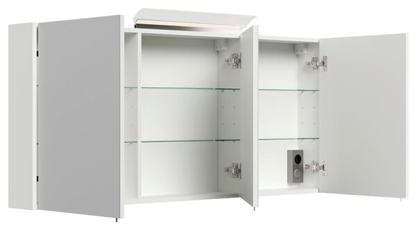 ZRCADLOVÁ SKŘÍŇKA, vysoce lesklá bílá, 140/62/17 cm MID.YOU - Koupelnové série, Online Only