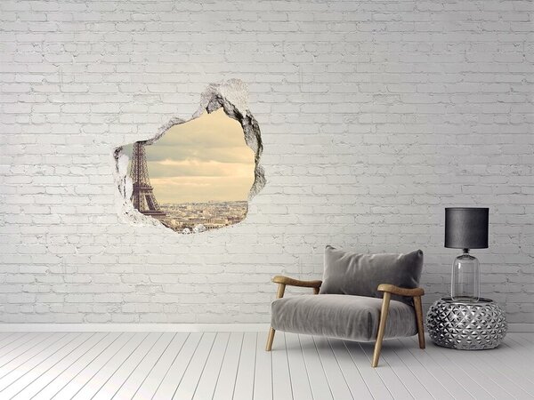 Fototapeta díra na zeď 3D Eiffelova věž Paříž nd-p-67211214