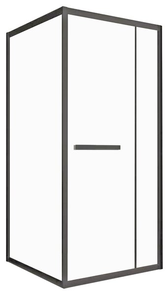 Novoterm Čtvercový sprchový kout NV-Heidi BL SQ 80x80 černá/transparent - bez vaničky