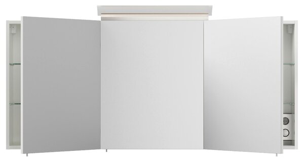 ZRCADLOVÁ SKŘÍŇKA, vysoce lesklá bílá, 140/62/17 cm MID.YOU - Koupelnové série, Online Only