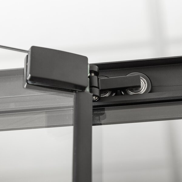 Novoterm Čtvercový sprchový kout NV-Heidi BL SQ 80x80 černá/transparent - bez vaničky