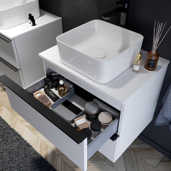 Cersanit Virgo skříňka s deskou 80x46.9x49.9 cm pod umyvadlo závěsná bílá S522-027