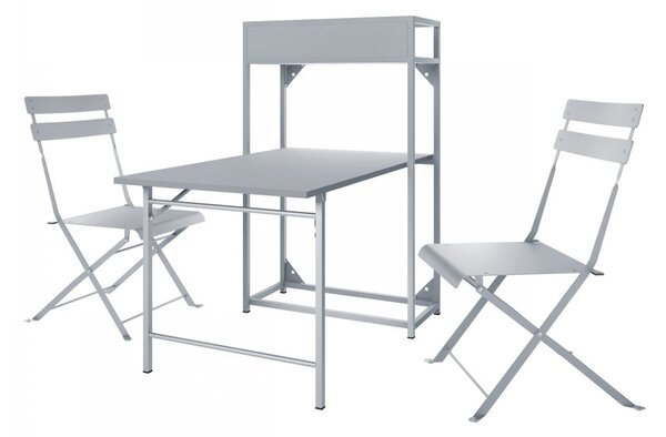 Zahradní set Naveran (šedá) (pro 2 osoby)