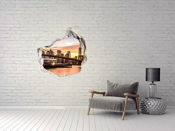 Fototapeta díra na zeď 3D Brooklynský most nd-p-69026847
