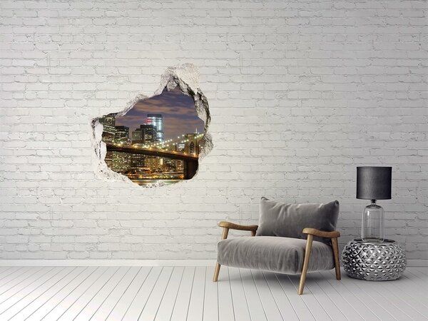 Fototapeta díra na zeď 3D Brooklynský most nd-p-70432448