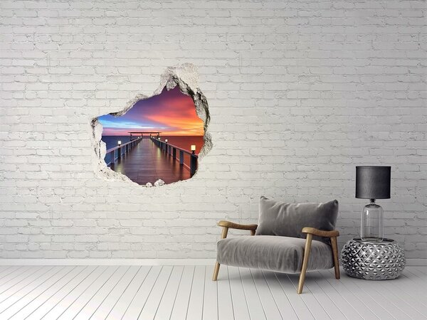 Nálepka fototapeta 3D výhled Dřevěný most nd-p-70190870