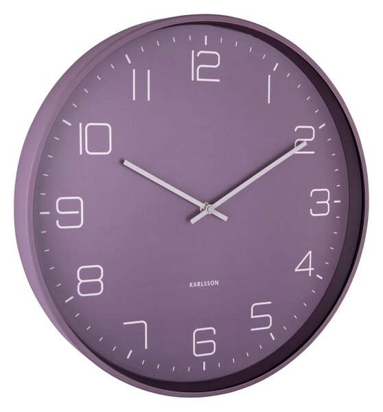 KARLSSON Nástěnné hodiny Lofty fialová ∅ 40 × 4,5 cm