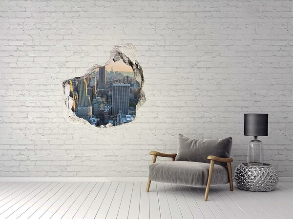 Fototapeta díra na zeď 3D Manhattan New York nd-p-70712483