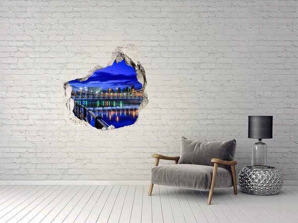 Fototapeta díra na zeď 3D Vratislav noc nd-p-71547172