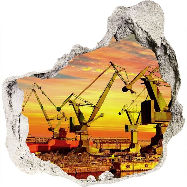 Fototapeta díra na zeď 3D Loděnice Gdaňsk nd-p-71693822